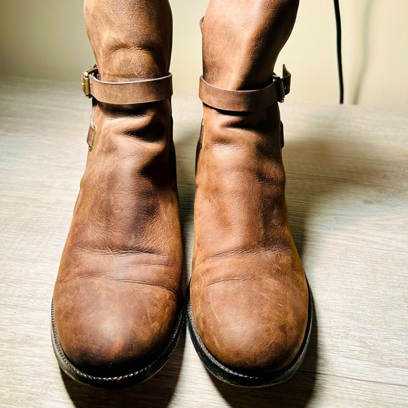KORS Michael Kors Dark Brown Leather Boots - Picture 1 of 10